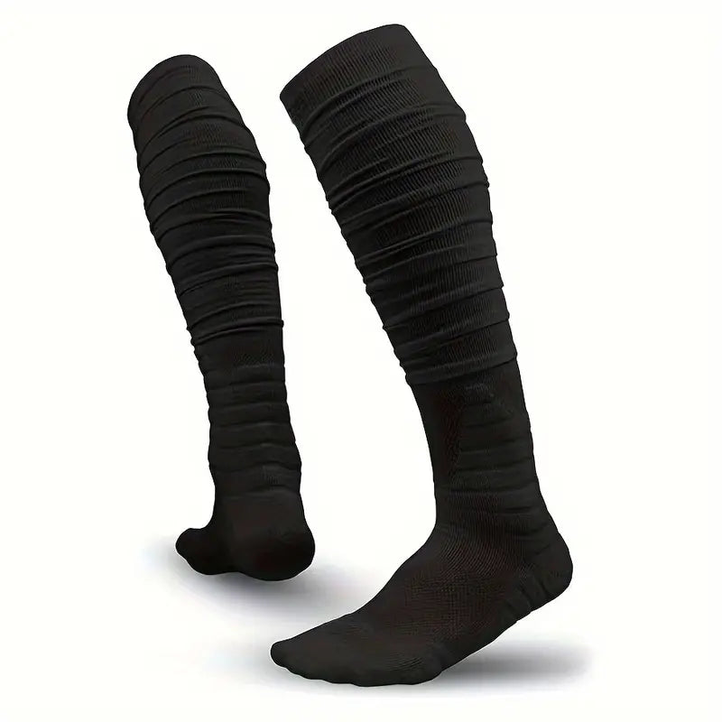 Extra Long Soccer Socks - Knee-High Cotton Socks with Ankle Support