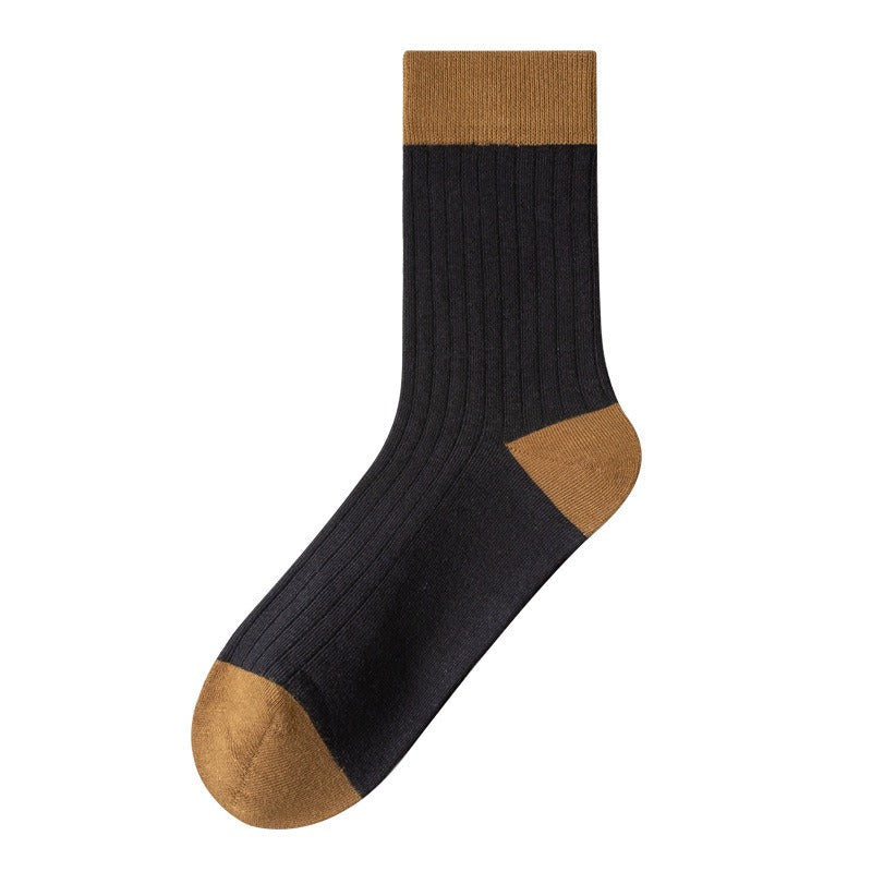 Color Block Crew Socks for Men | Breathable and Sweat-Absorbent