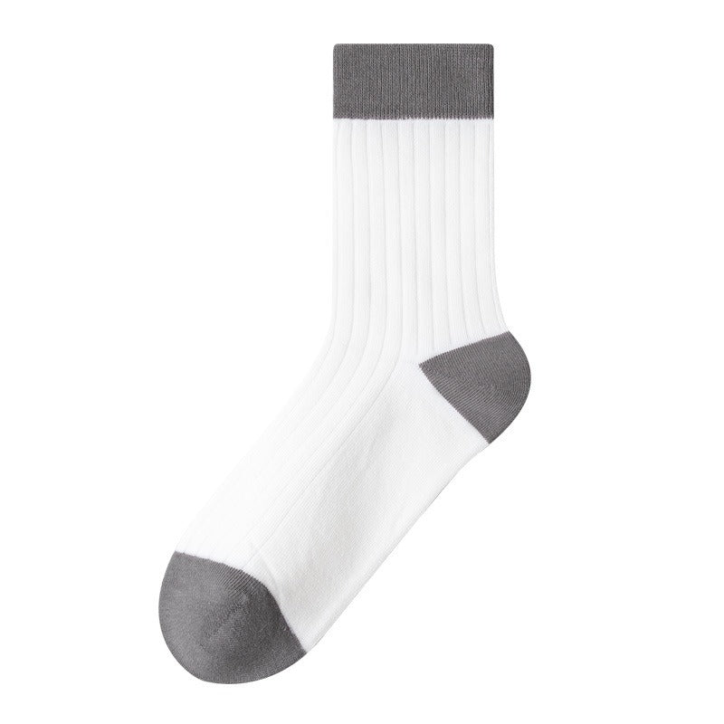 Color Block Crew Socks for Men | Breathable and Sweat-Absorbent