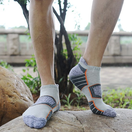 Thick Padded Compression Running Ankle Socks | Comfort & Performance