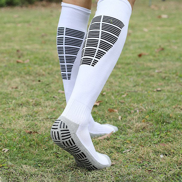 Anti Slip Thick Padded  Soccer Over The Calf Socks | 1 Pair