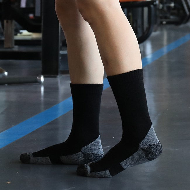 Merino Wool Cushioned Hiking Crew Socks | 3 Pairs