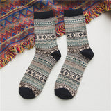 Men's Small Diamond Shaped Quarter Wool Socks