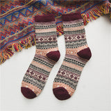 Men's Small Diamond Shaped Quarter Wool Socks