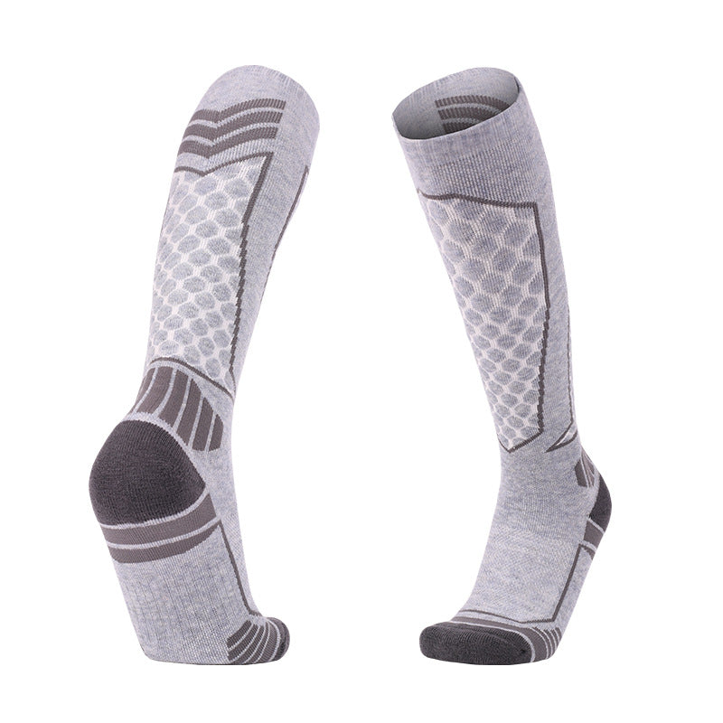 Thick Padded  Merino Wool Skiing Over The Calf Socks | 1 Pair